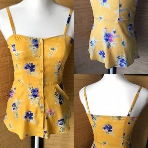 Love Squared Yellow Floral Top